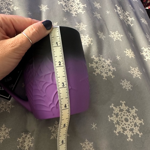 Cobwebs & Cauldrons black & purple spiderweb mug - Picture 2 of 5